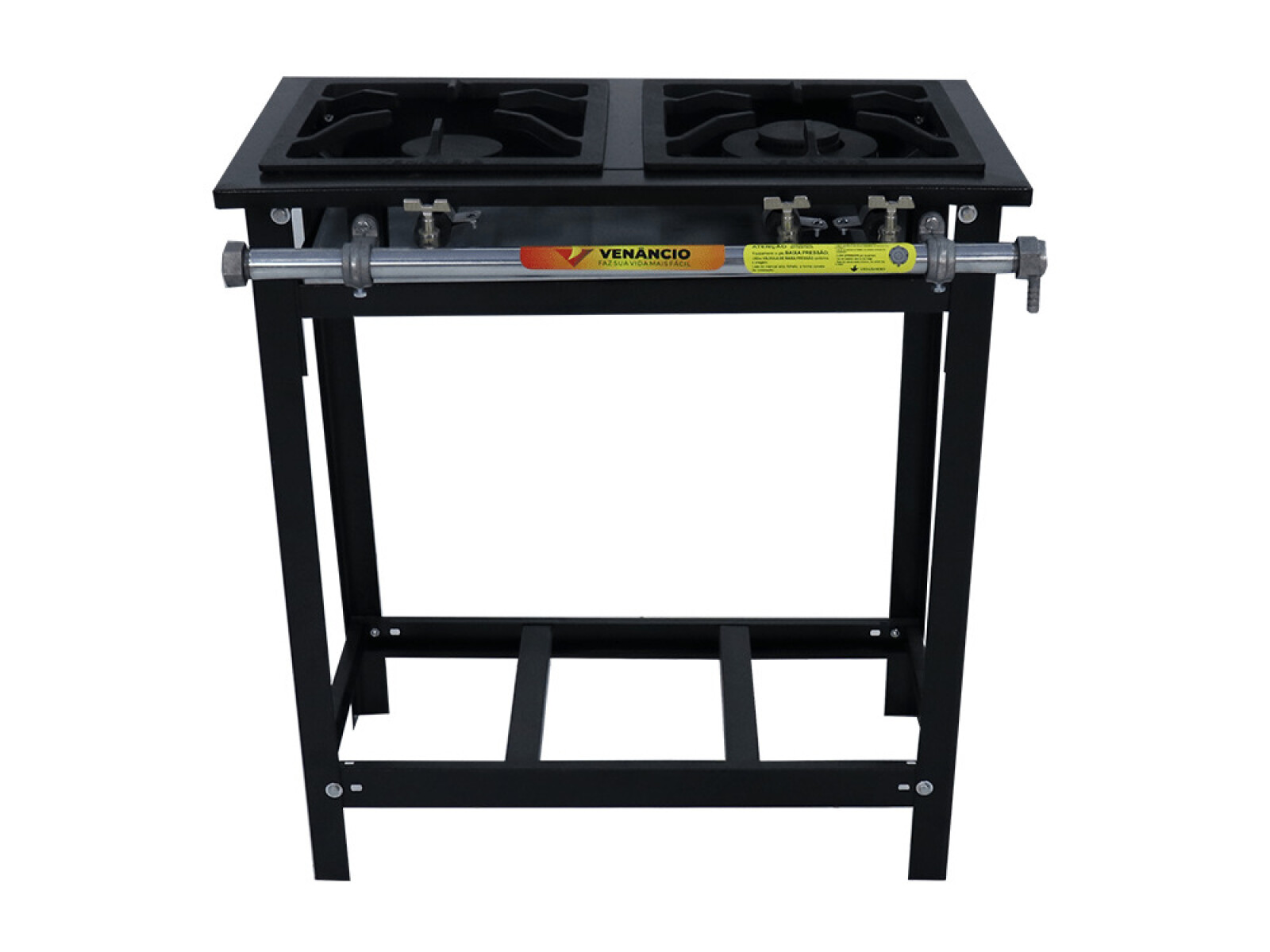 Anafe c/base y coneccion a horno 2 hornalla doble fuego — Basan