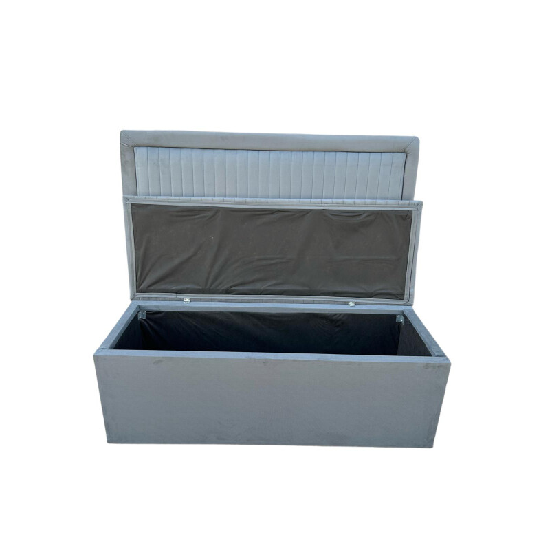 Respaldo Cabecera + Baúl Pie de Cama 2 Plaza color Grafito Respaldo Cabecera + Baúl Pie de Cama 2 Plaza color Grafito