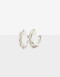 Aros Argollas Cubic zirconia Aros Argolla De La Línea Delicates. - Plateado