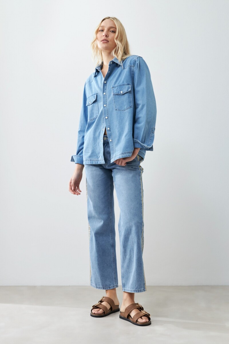 Camisa de jean jean claro