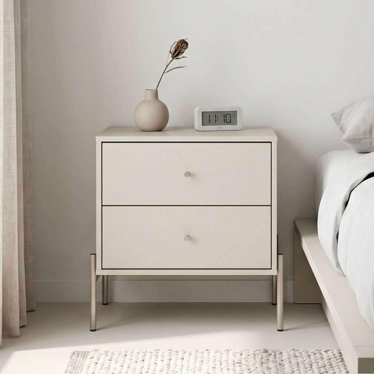 Mesa de Luz Jasper - Off White Mate / Champagne 