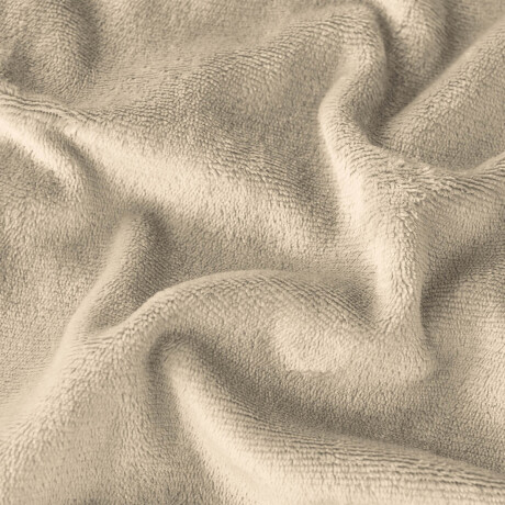 Frazada X2 Manta Polar 2 Plazas C/corderito 200x230cm Beige
