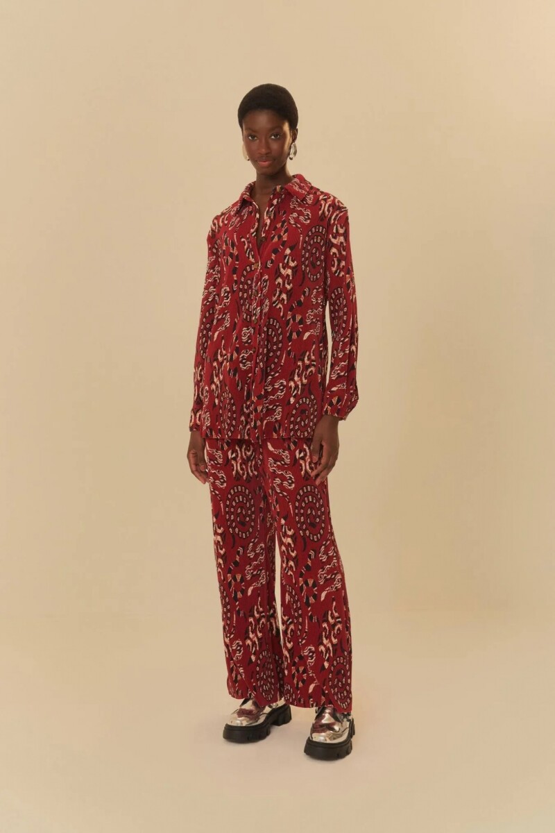 PANTALON PLISSADA COBRA CORAL 