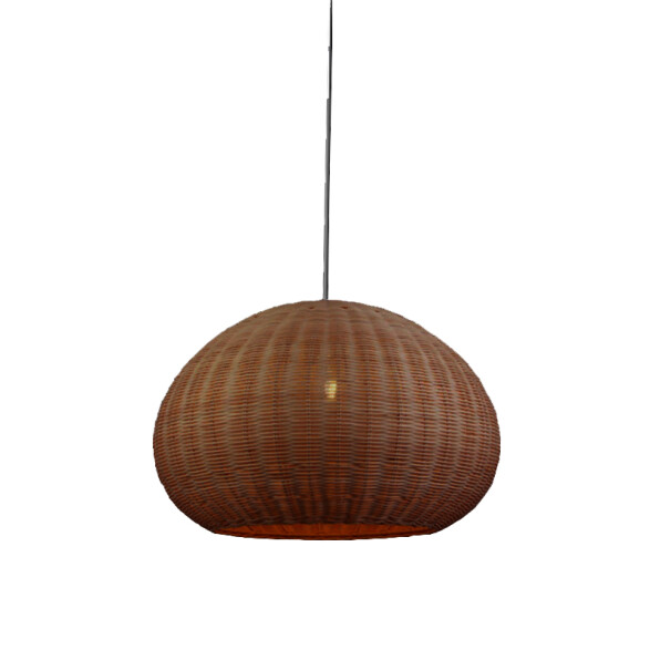 Lámpara colgante campana de bambú E27 Ø600x380mm IX9516