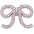 Jibbitz Pink Glittery Bow Multicolor