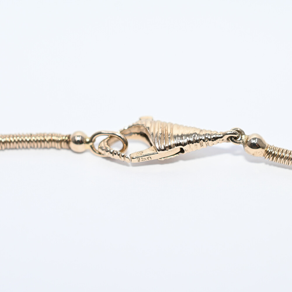 Gargantilla H.Stern oro noble 18k, perla y brillantes con estuche. Gargantilla H.Stern oro noble 18k, perla y brillantes con estuche.