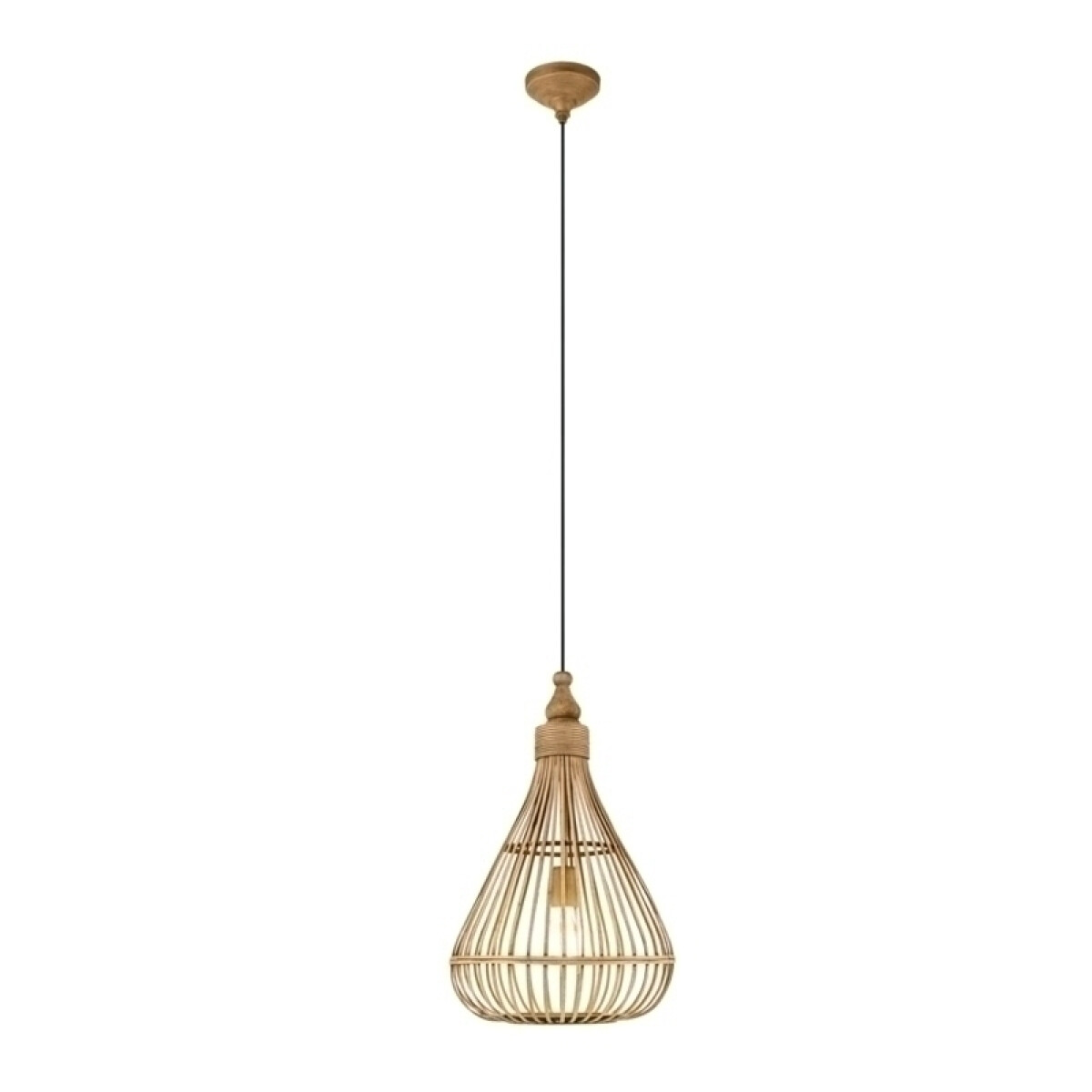 Lámpara colgante cónica varillas/madera AMSFIELD - EG2143 