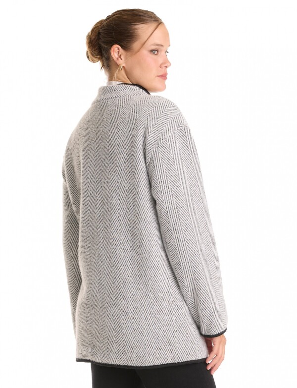 Cardigan Chevron Soft NEGRO/BLANCO
