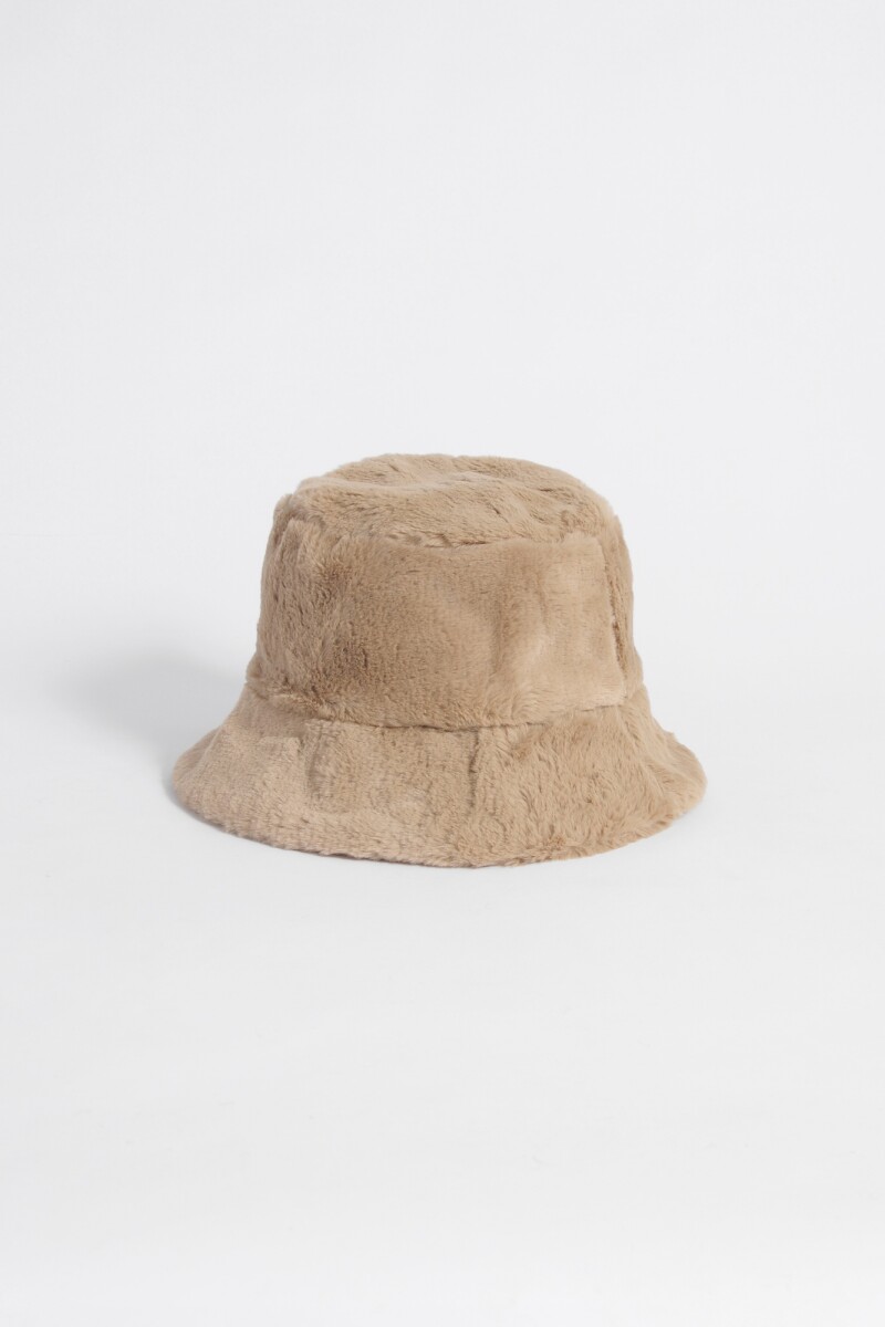 Bucket hat simil piel beige