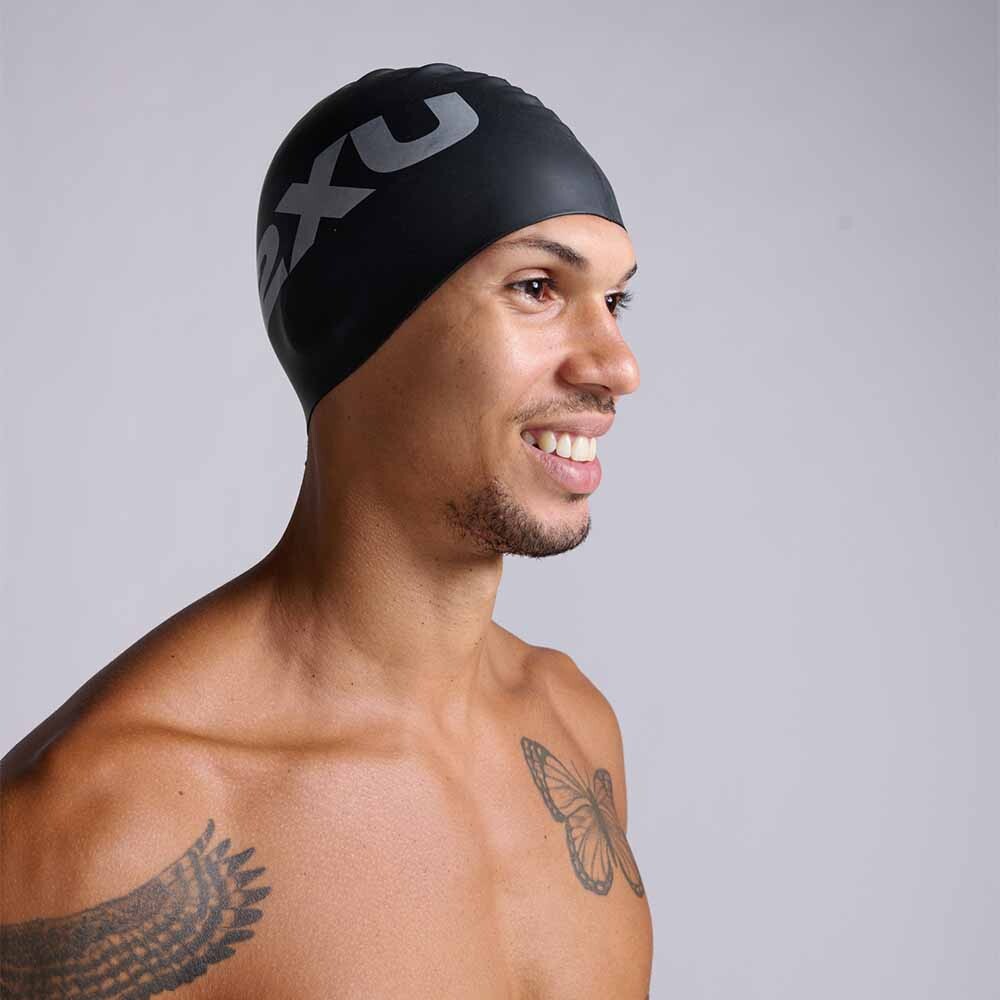 Gorra Natación Silicone Swim Cap Unisex Black/black