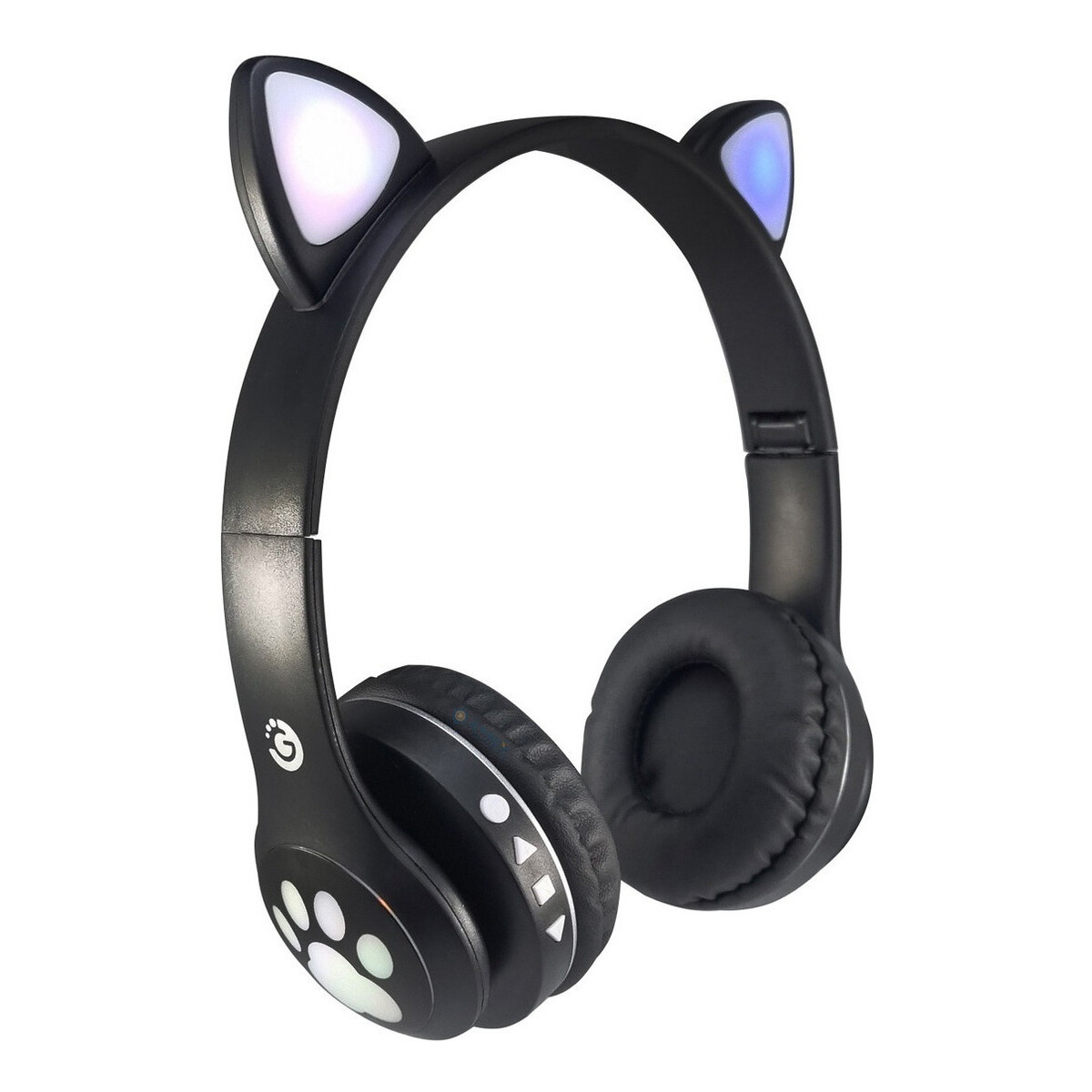 Auricular Bluetooth Goldtech Orejitas Gato Inalambricos Mic - Variante color Negro 
