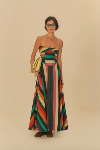 VESTIDO LARGO ONDA Multicolor