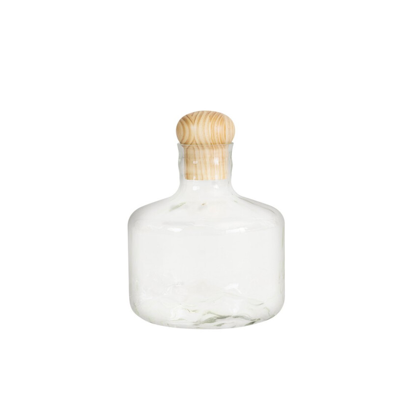 Botellon en Vidrio Martillado Mediano para Corchos Botellon en Vidrio Martillado Mediano para Corchos