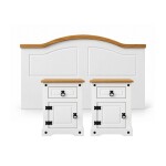 COMBO DORMITORIO - LINEA CORONA RESPALDO + 2 MESAS DE LUZ COMBO DORMITORIO - LINEA CORONA RESPALDO + 2 MESAS DE LUZ