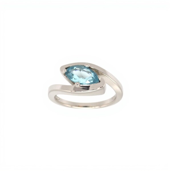 Anillo Gota-Plata 925-Con Aguamarina-AN4648 conpiedra