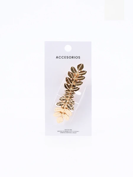BROCHE HOJAS DORADO