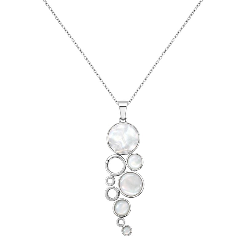 Dije circulos - Plata 925 - Nacar - CP3206 sinpiedra