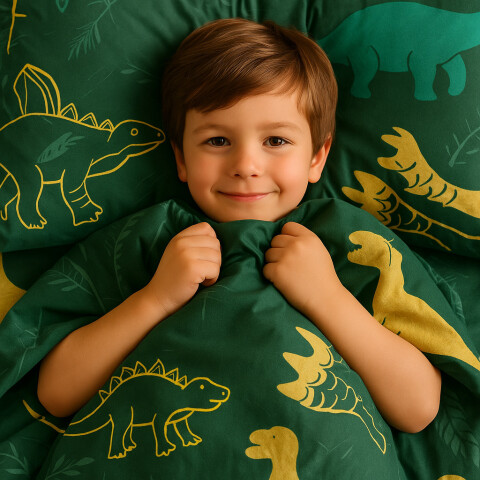 Juego De Sabanas 1 Plaza Toque Algodón Sommier Infantil Dinosaurio - T. Rex Juego De Sabanas 1 Plaza Toque Algodón Sommier Infantil Dinosaurio - T. Rex