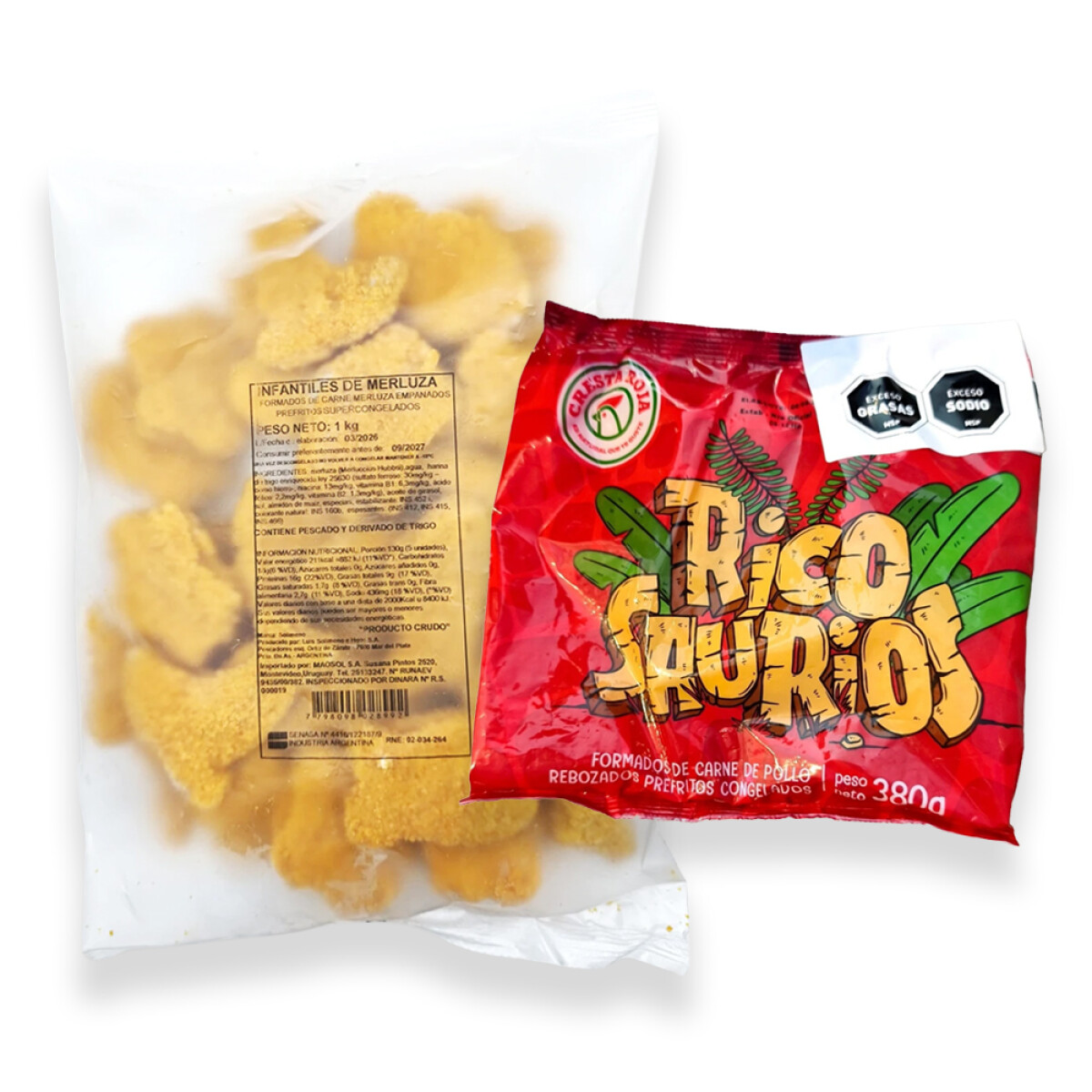 Ricosaurios 380gr + Formitas Merluza Solimeno 1k 