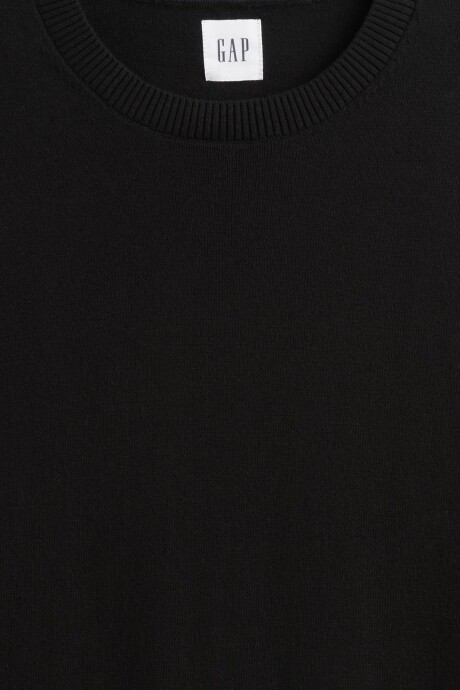 Buzo Algodón Cuello Redondo Hombre True Black