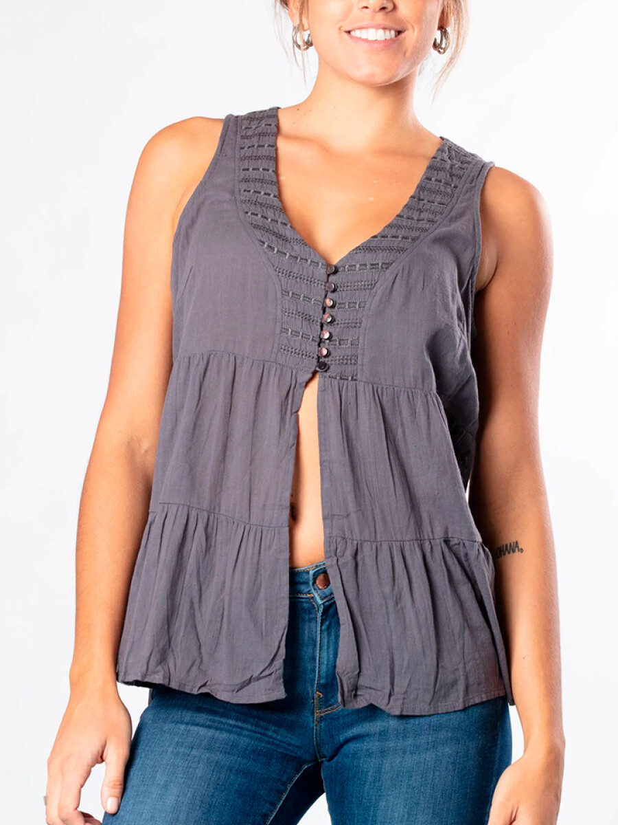 BLUSA B107 - Gris Oscuro 