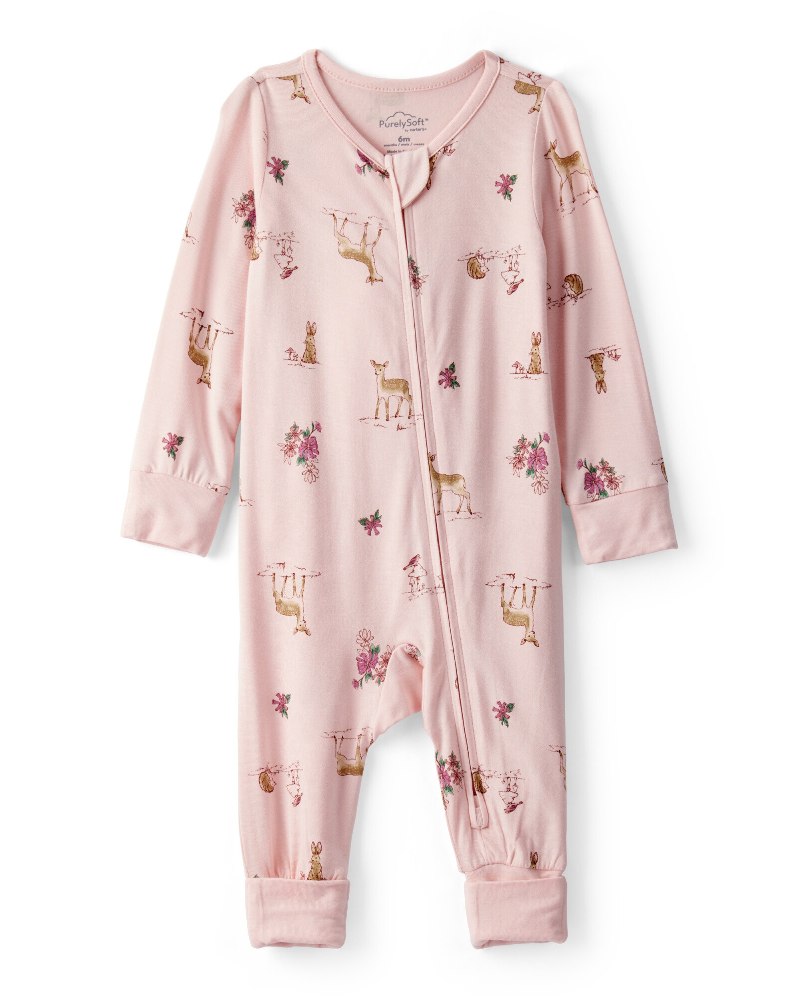 Pijama una pieza de viscosa Ecovero, puños plegables, línea Purelysoft Sin color