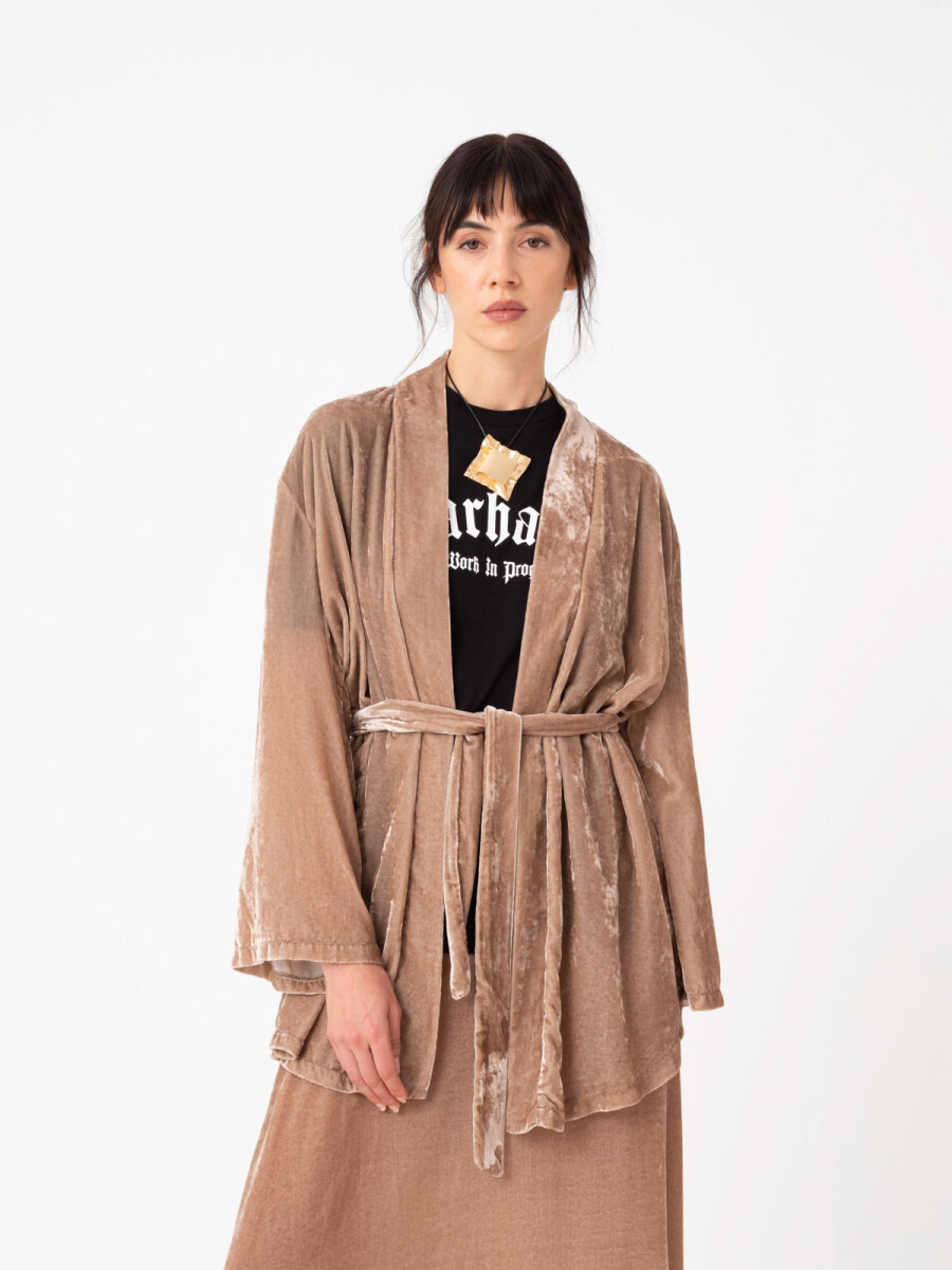 KIMONO EN VELVET 