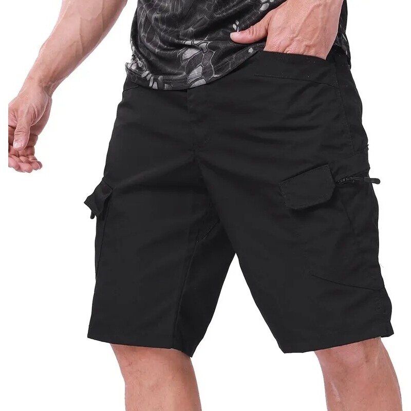 Bermuda Cargo Táctica Antidesgarro Negro