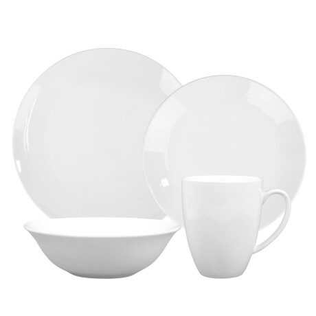 Juego de vajilla de ceramica blanco 16 piezas Juego de vajilla de ceramica blanco 16 piezas