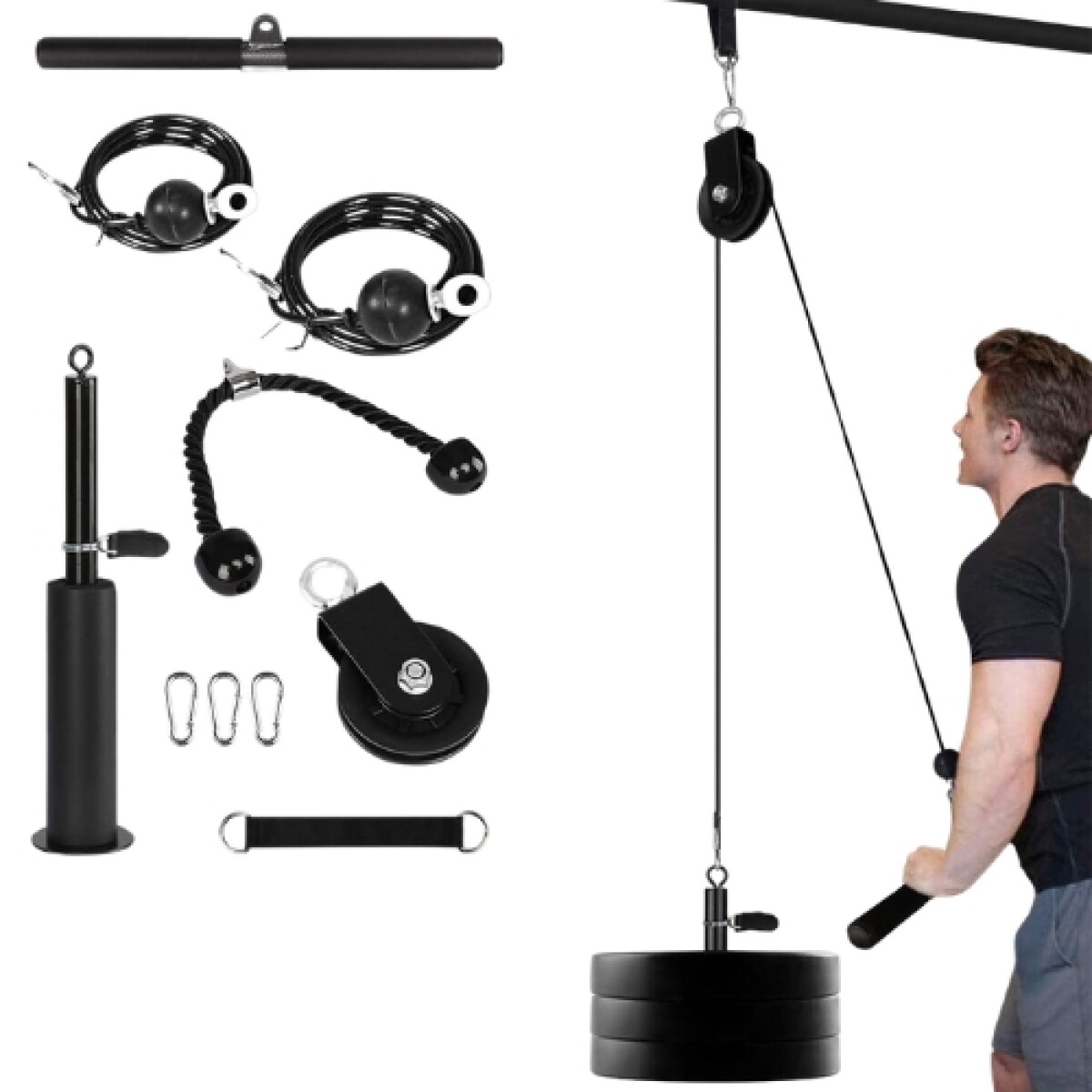 Set de cuerdas y poleas para entrenamiento 