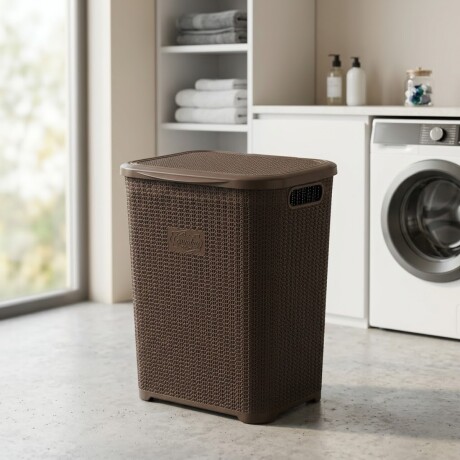 Canasto organizador para ropa 45lts MARRON OSCURO