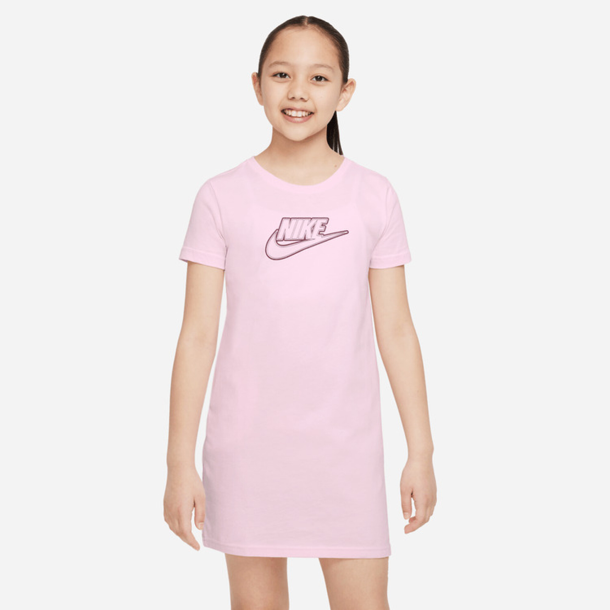 conspiración También Criticar Vestido Nike Moda Niño Futura Tshirt Dress Pink Foam - S/C — Menpi