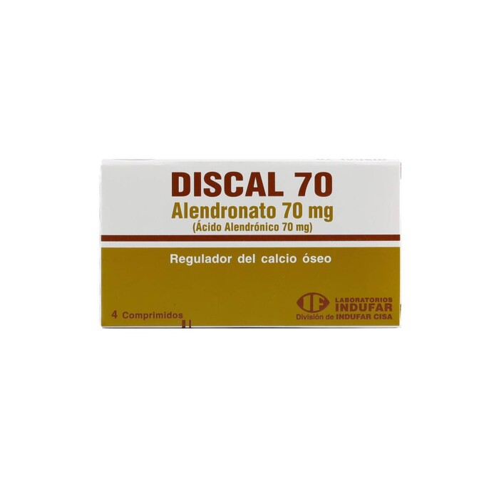 DISCAL 70 MG. CJ X 4 COMPRIMIDOS única