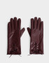 Guantes Varios Noche Guantes De Cuerina - Rojo Burdeaux