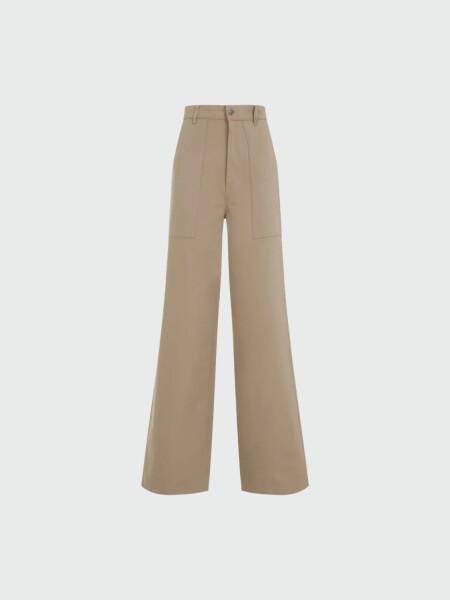 Moncler - Pantalón de Gabardina Beige