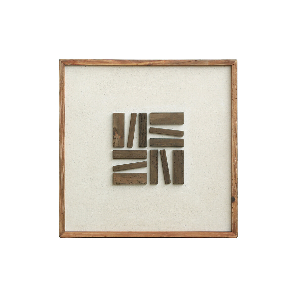 CUADRO DECORATIVO MADERA MACIZA 62 Cm x 62 Cm - LÍNEA RÚSTICA - N°4 