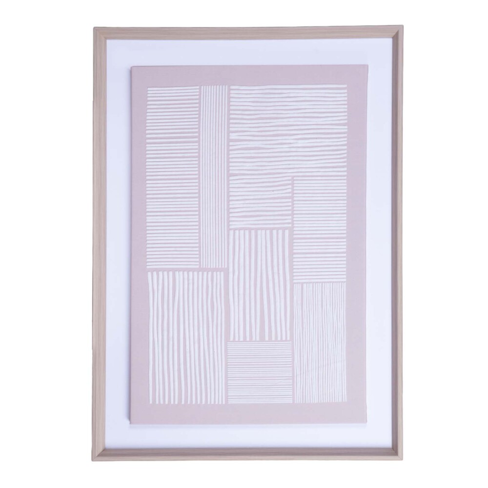CUADRO 50X70CM PAPEL NATURAL-BEIGE STRIPES II