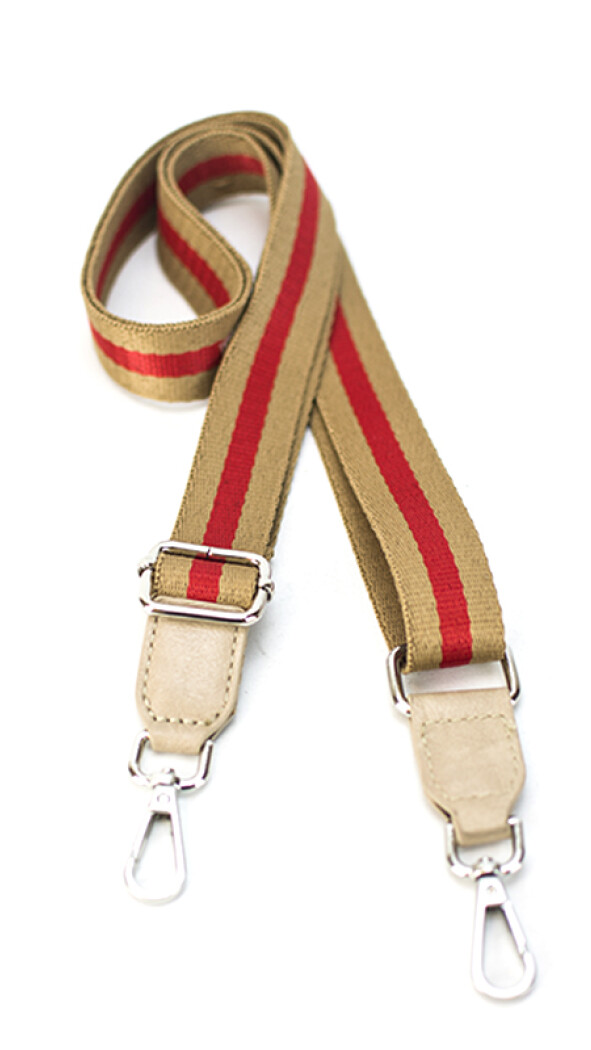 CORREA GALON PARA CARTERA NUEZ Y ROJO