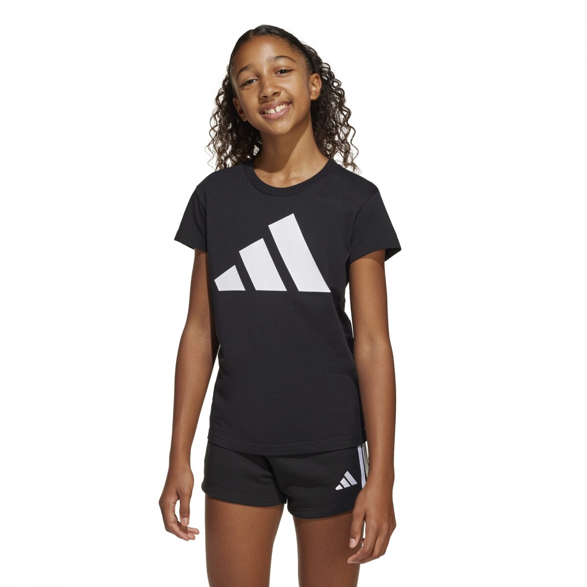 REMERA ADIDAS JG BL TEE 160 Niños JC9624 - Negro-blanco 