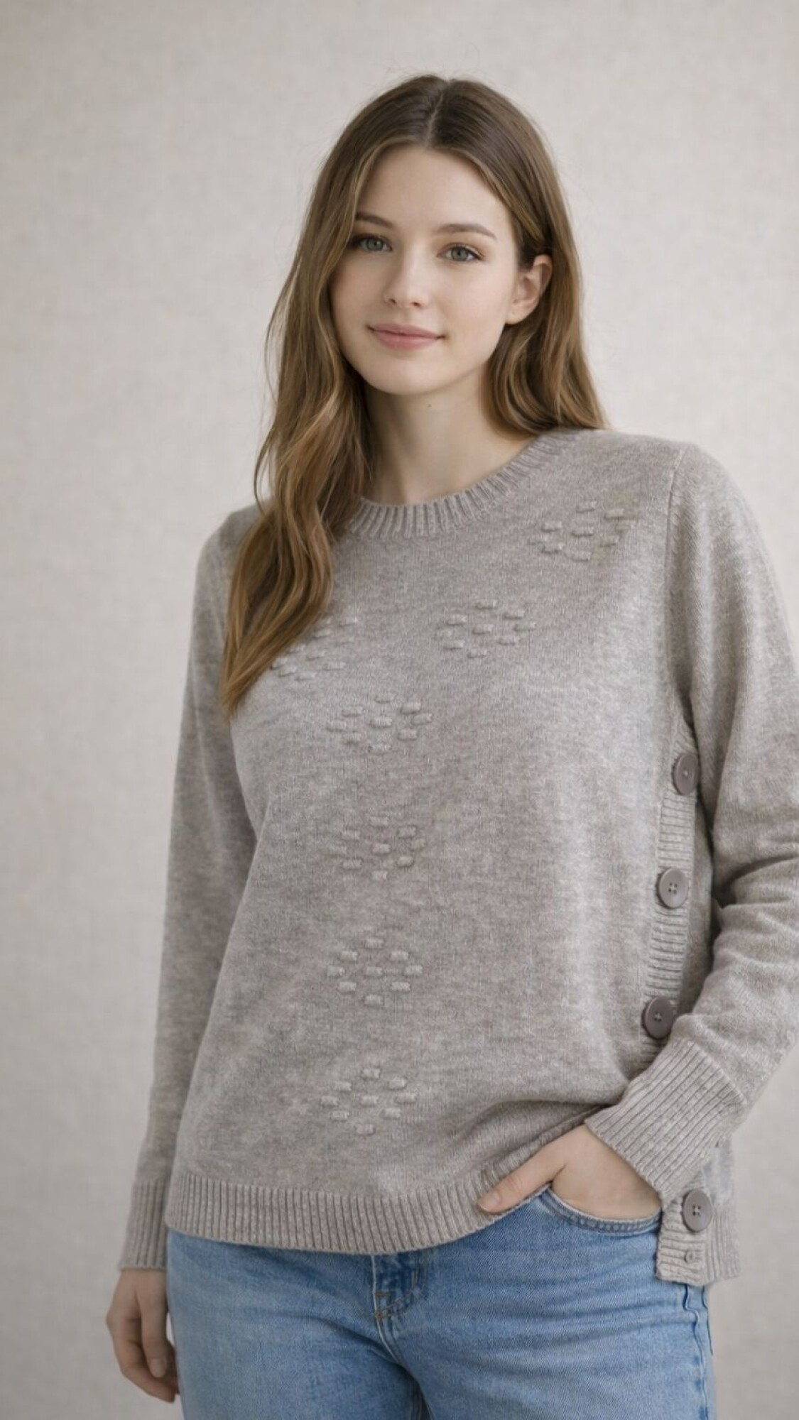 Sweater zima Gris