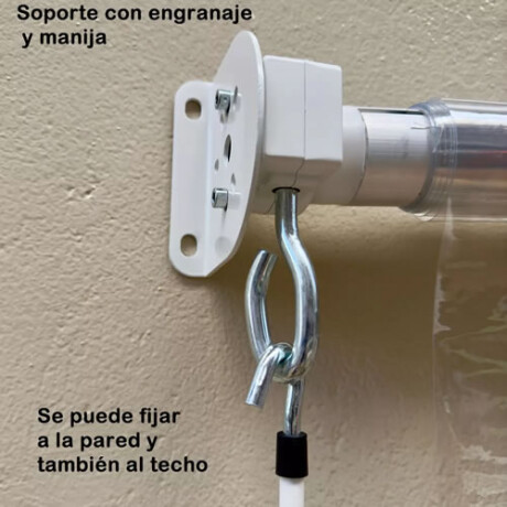 Cerramiento de enrollar de PVC transparente de 240 cm de ancho y hasta 2,60 cm de altura Cerramiento de enrollar de PVC transparente de 240 cm de ancho y hasta 2,60 cm de altura