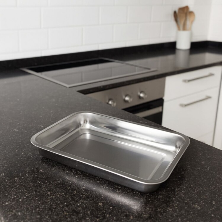 ASADERA RECTANGULAR ACERO 36X27X7CM PLATEADO