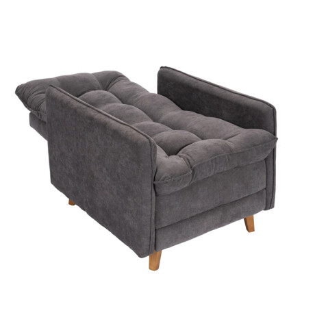 Combo Rustico Poltrona Reclinable + Puff Montreal Gris