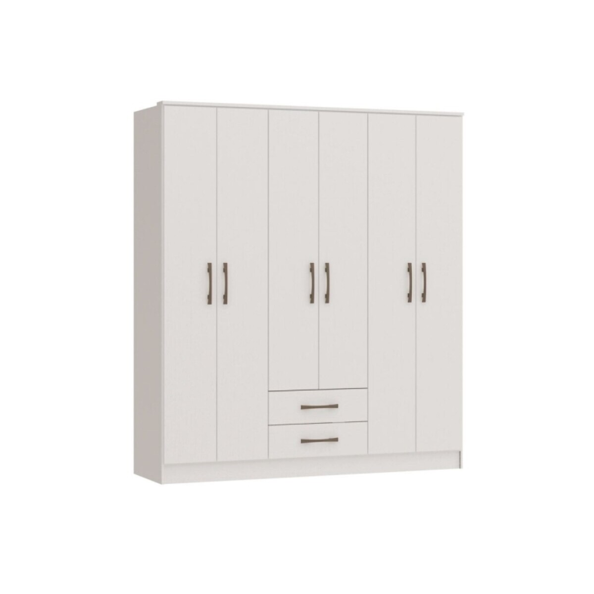 Ropero Rocha 6 Puertas Blanco Mdp 