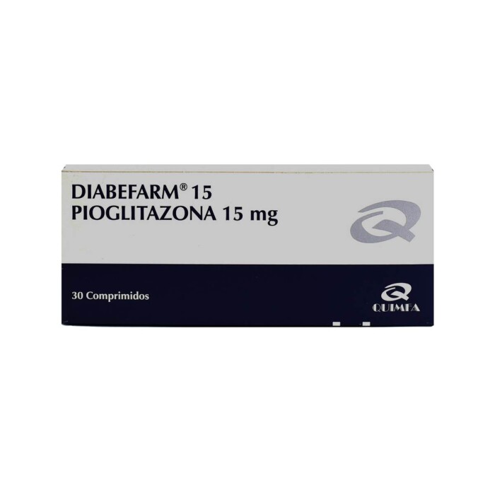 DIABEFARM 15 MG. CJ X 30 COMP. única