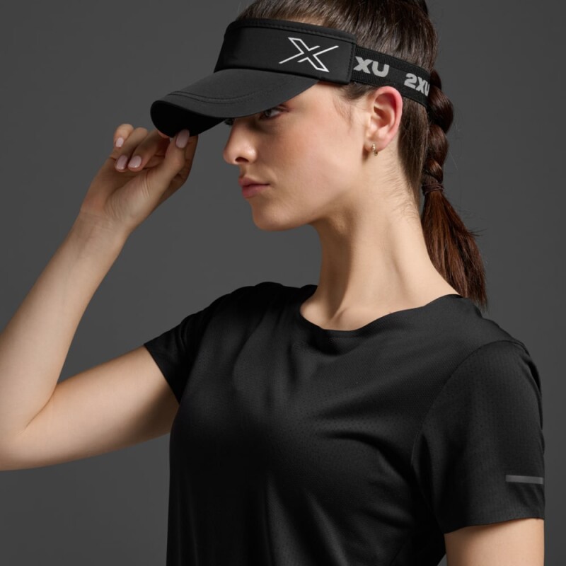 Gorra Running Performance Visor Unisex Black/black