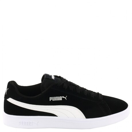 Championes de Hombre Puma Smash V2 Negro - Blanco - Plateado