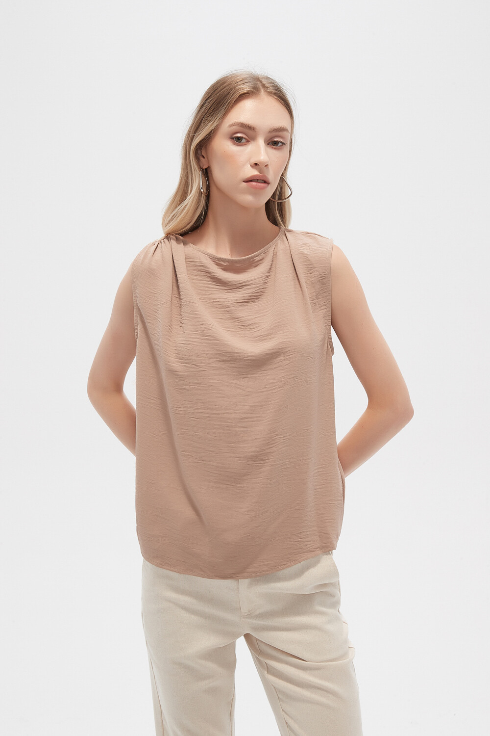 Blusa Rugla Taupe Claro