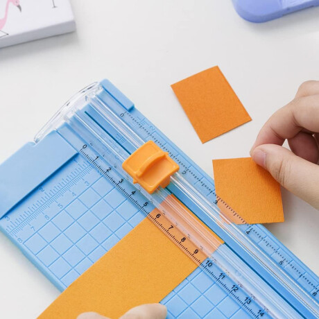 Guillotina para papel 23x13cm Celeste