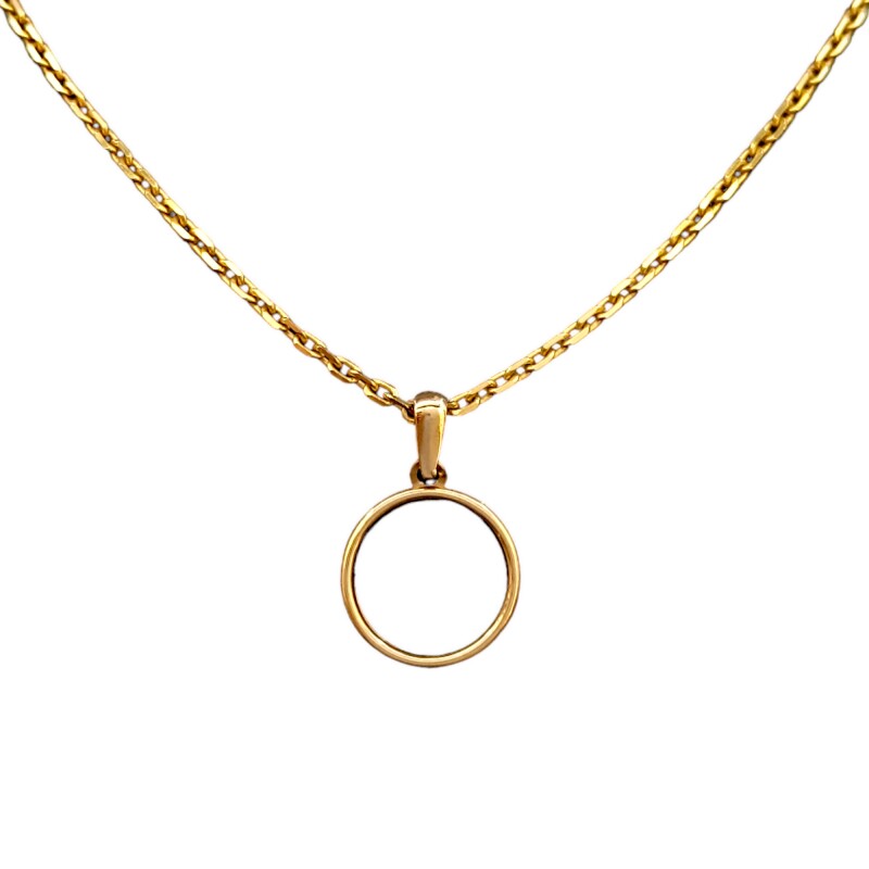 Dije Círculo-Oro bajo-Sin piedra-CP8594 sinpiedra